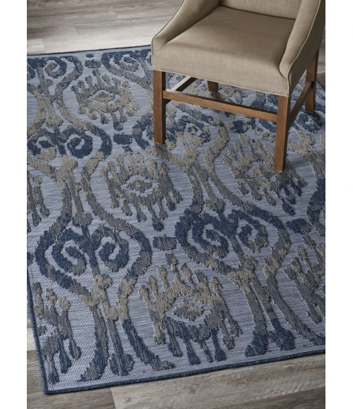 LR Home Retreat Blue RETRE 5ft. x 7ft. Rectangle Rug