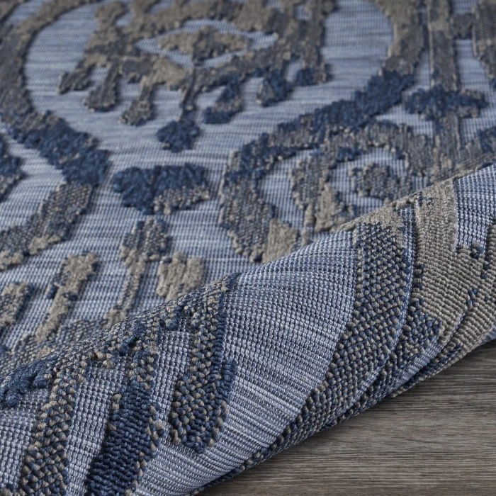 Rugs Town Blue RETRE 5ft. x 7ft. Rectangle Rug