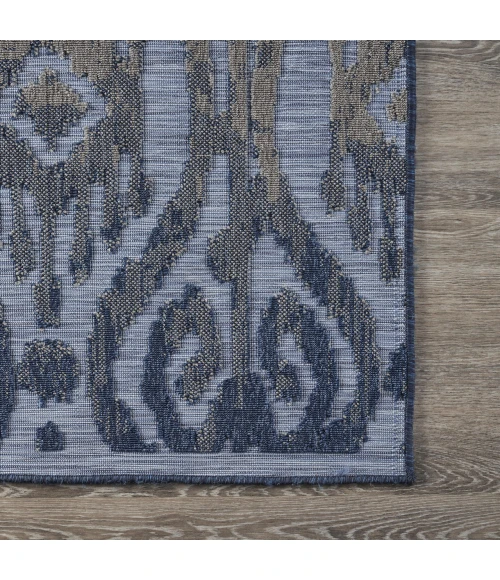 LR Home Retreat Blue RETRE 5ft. x 7ft. Rectangle Rug