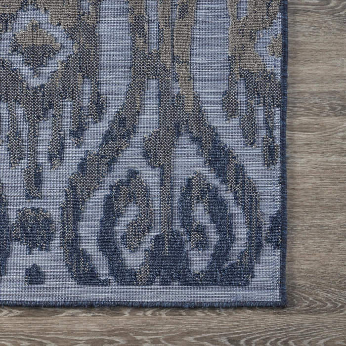 Rugs Town Blue RETRE 5ft. x 7ft. Rectangle Rug