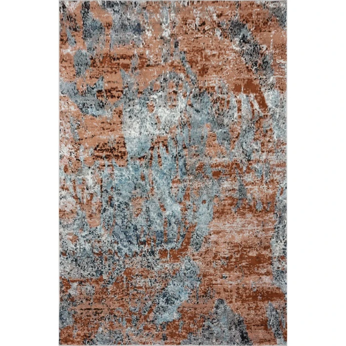 Rugs Town 81801 Gray/ Rust 5'3" X 7'6 Rect. Rug