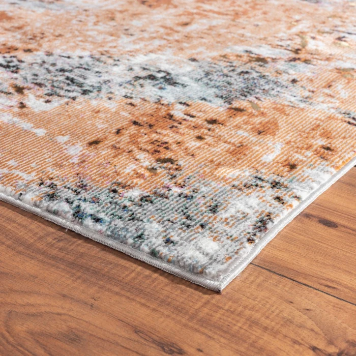 Rugs Town 81801 Gray/ Rust 7'-9" X 9'-6 Rect. Rug