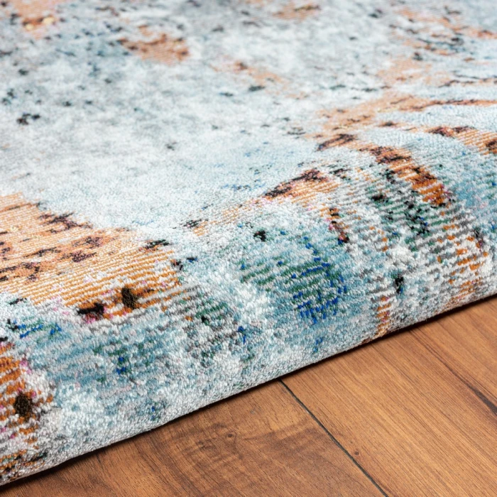 Rugs Town 81801 Gray/ Rust 7'-9" X 9'-6 Rect. Rug