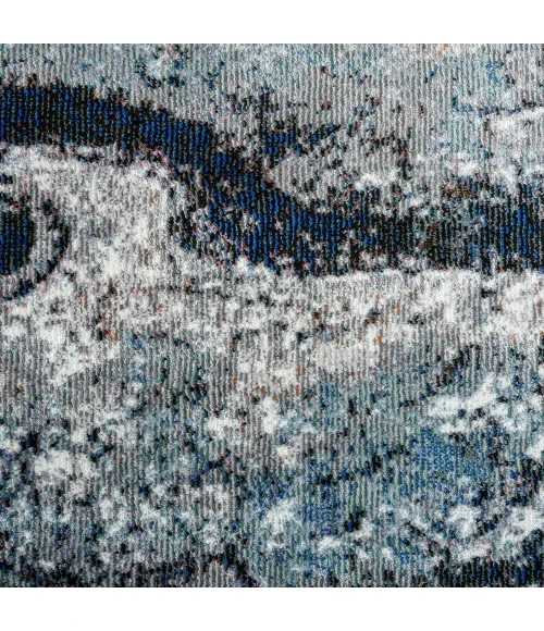 LR Home Revolution 81802 Blue/ Gray 7'-9" X 9'-6 Rect. Rug