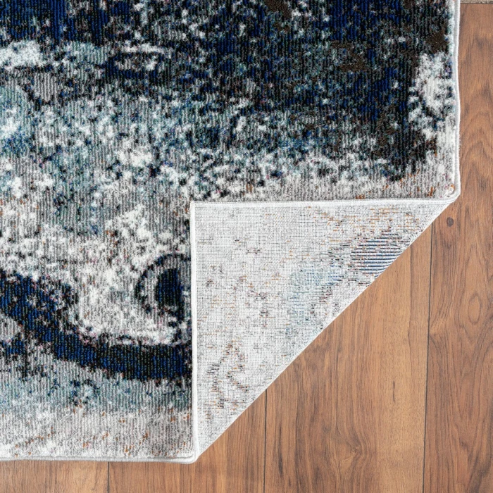 Rugs Town 81802 Blue/ Gray 7'-9" X 9'-6 Rect. Rug