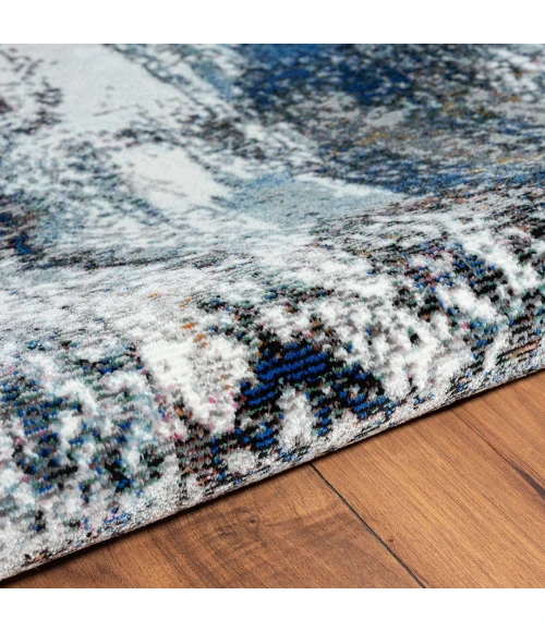 LR Home Revolution 81802 Blue/ Gray 7'-9" X 9'-6 Rect. Rug