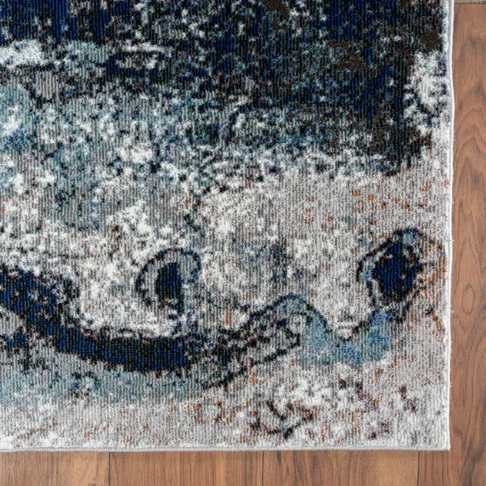 Rugs Town 81802 Blue/ Gray 7'-9" X 9'-6 Rect. Rug