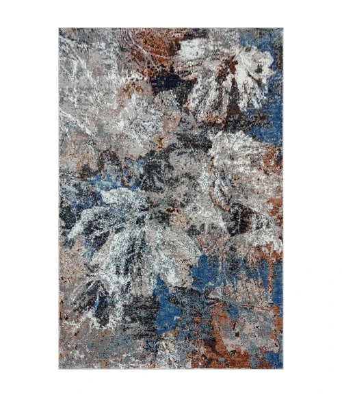 LR Home Revolution 81803 Blue/ Gray 7'-9" X 9'-6 Rect. Rug