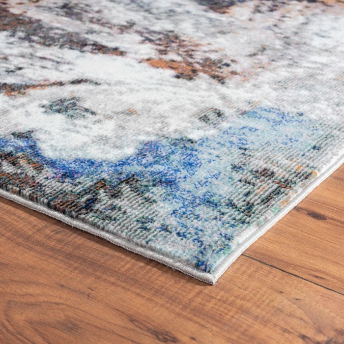 Rugs Town 81803 Blue/ Gray 7'-9" X 9'-6 Rect. Rug