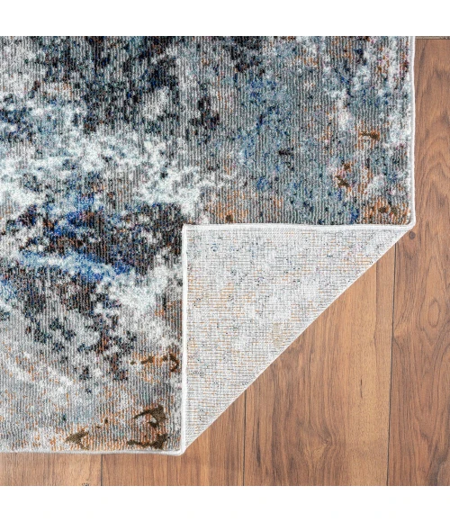 LR Home Revolution 81803 Blue/ Gray 7'-9" X 9'-6 Rect. Rug