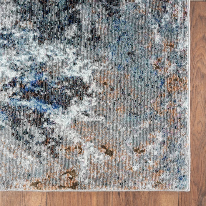 Rugs Town 81803 Blue/ Gray 7'-9" X 9'-6 Rect. Rug