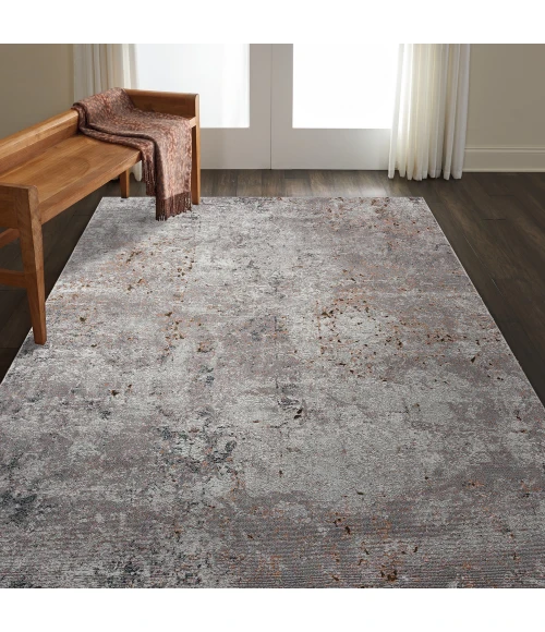 LR Home Revolution 81804 Gray/ Cream 5'3" X 7'6 Rect. Rug