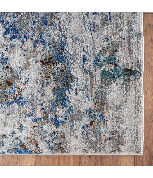 LR Home Revolution 81805 Gray/ Blue 5'3" X 7'6 Rect. Rug