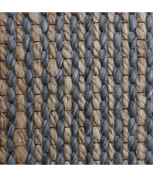 LR Home Rondane Dark Gray/Natural 03421 9 ft. X 12 ft. Rect. Rug