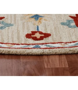 LR Home Lr Area Rug 22131 Beige 7'-3" X 7'-3 Round Rug