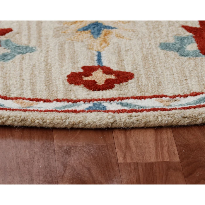 Rugs Town Area Rug 22131 Beige 7'-3" X 7'-3 Round Rug