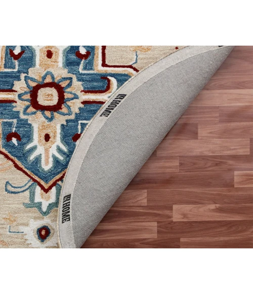 LR Home LR AREA RUG 22131 Beige 4'-10" X 4'-10" Round Rug