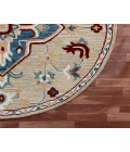 LR Home LR AREA RUG 22131 Beige 4'-10" X 4'-10" Round Rug