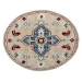 Rachel RUG-AV Beige/Blue 7 ft. 3 in. Round Area Rug