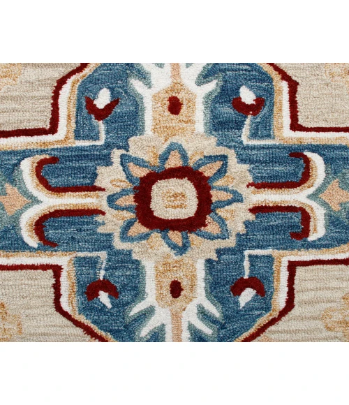 LR Home LR AREA RUG 22131 Beige 4'-10" X 4'-10" Round Rug