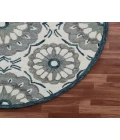 LR Home LR AREA RUG 22132 Ivory 4'-10" X 4'-10" Round Rug