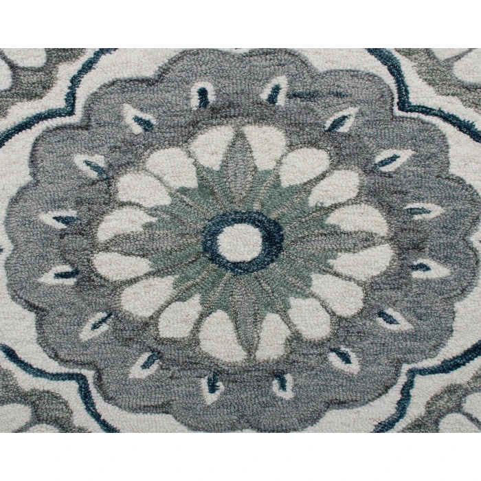 Rugs Town Area Rug 22132 Ivory 7'-3" X 7'-3 Round Rug