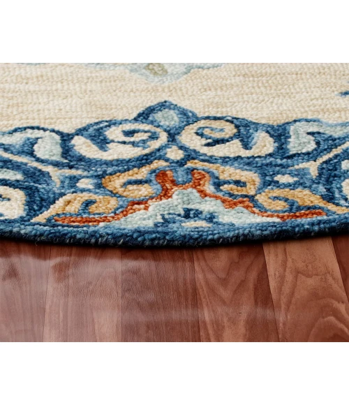 LR Home LR AREA RUG 22133 Beige 3' Round Rug