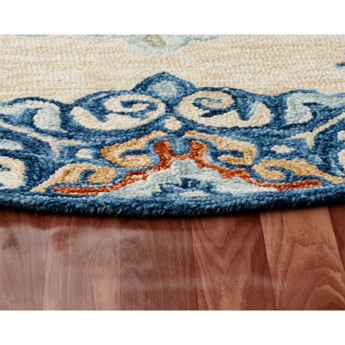 Rugs Town Area Rug 22133 Beige 7'-3" X 7'-3 Round Rug