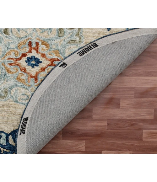 LR Home LR AREA RUG 22133 Beige 3' Round Rug