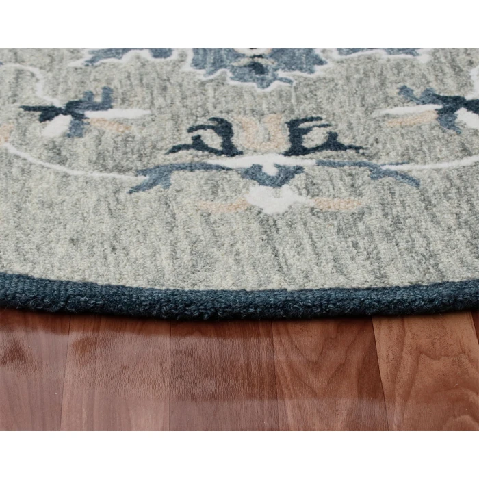 Rugs Town AREA - Rugs Town 22134 Gray 7'-3" X 7'-3 Round Rug