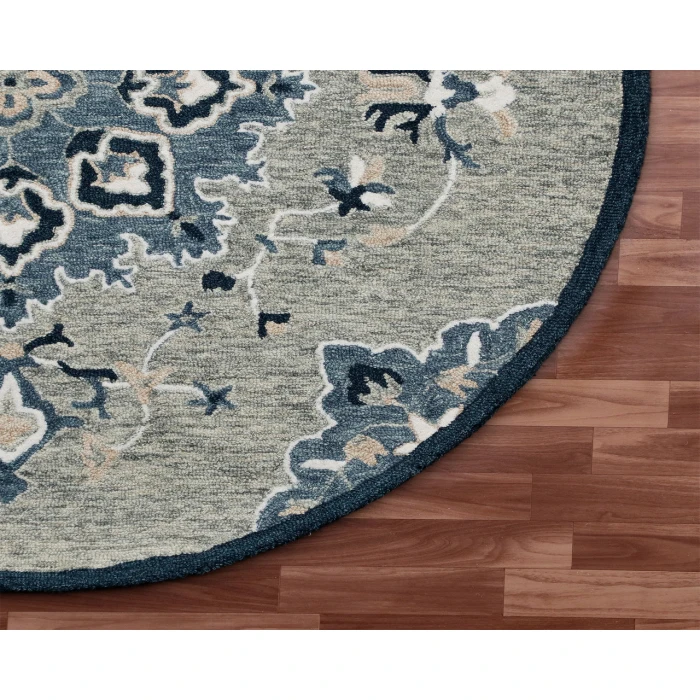 Rugs Town AREA - Rugs Town 22134 Gray 7'-3" X 7'-3 Round Rug