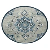Rachel RUG-AY Gray/Blue 3 ft. Round Area Rug