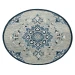 Rachel RUG-AY Gray/Blue 7 ft. 3 in. Round Area Rug