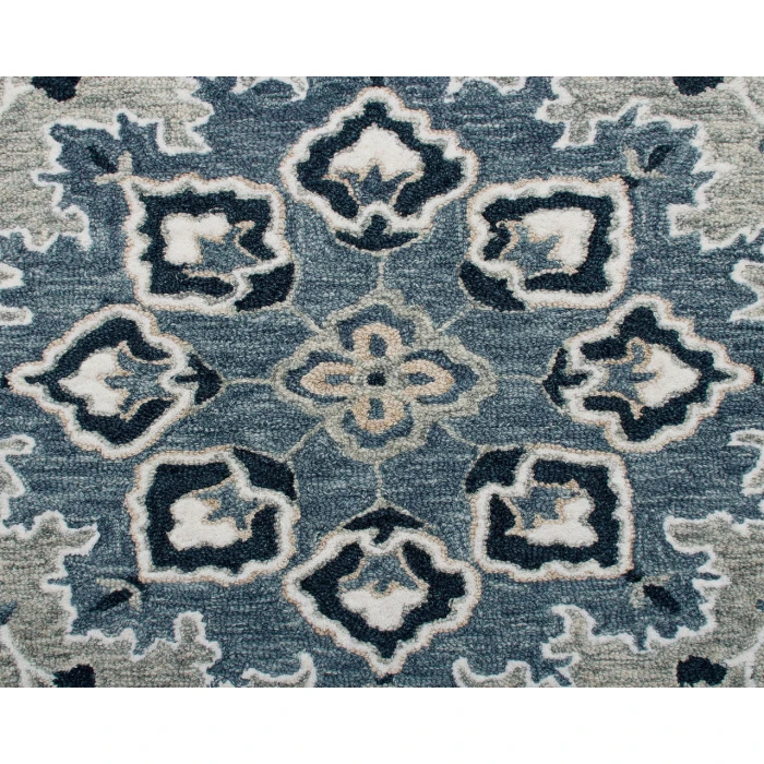 Rugs Town AREA - Rugs Town 22134 Gray 7'-3" X 7'-3 Round Rug