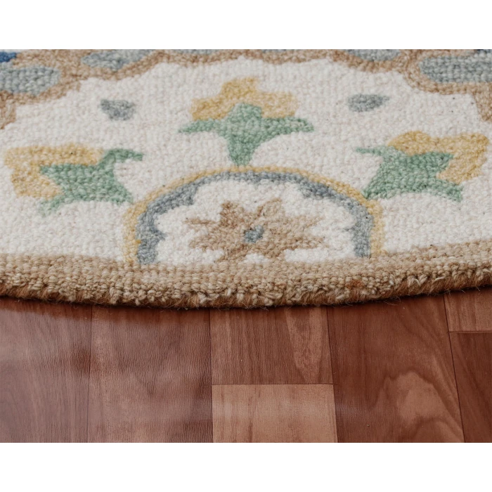 Rugs Town Area Rug 22135 Gray 7'-3" X 7'-3 Round Rug