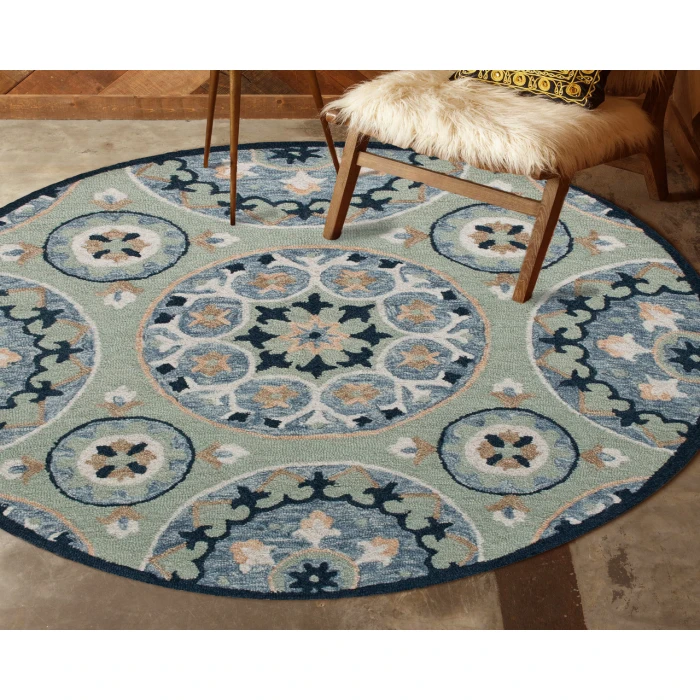 Rugs Town Area Rug 22136 Sage 7'-3" X 7'-3 Round Rug