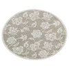 Rachel RUG-AA Gray/Ivory 3 ft. Round Area Rug