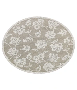 Rachel RUG-AA Gray/Ivory 3 ft. Round Area Rug