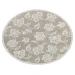 Rachel RUG-AA Gray/Ivory 7 ft. 3 in. Round Area Rug