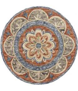 LR Home Rugs Ariel Brown RUGSA 4ft.10in. x 4ft.10in. Round Rug
