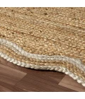 Rugs Town Scallop Jute Tan Anderson 2ft. x 3ft. Rect. Rug