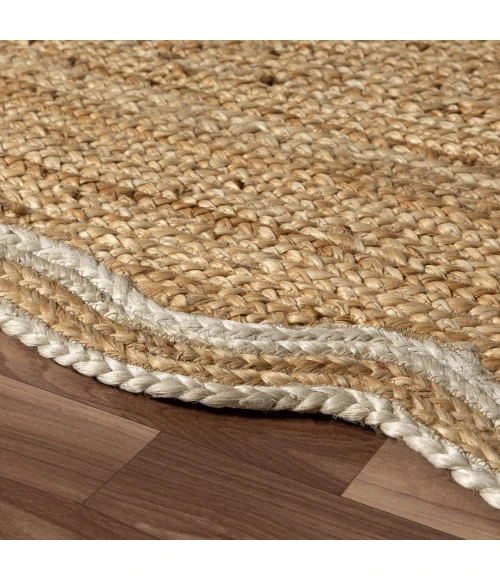 Rugs Town Scallop Jute Tan Anderson 2ft. x 3ft. Rect. Rug