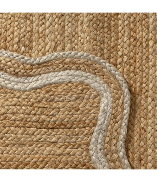 Rugs Town Scallop Jute Tan Anderson 2ft. x 3ft. Rect. Rug