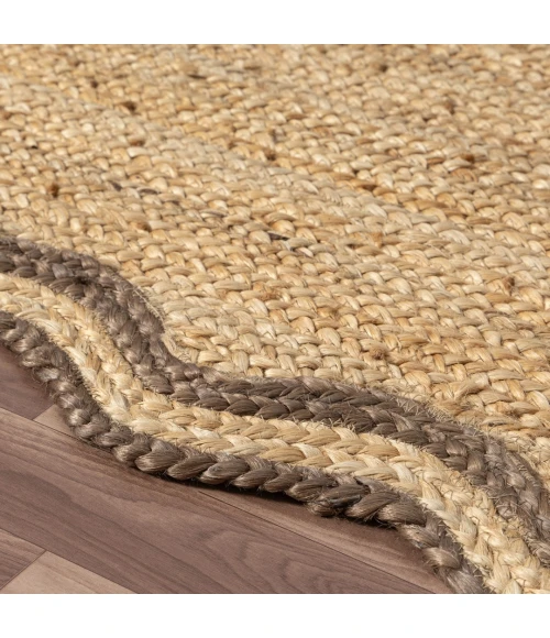 Rugs Town Scallop Jute Tan Anderson 2ft. x 3ft. Rect. Rug