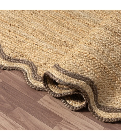 Rugs Town Scallop Jute Tan Anderson 2ft. x 3ft. Rect. Rug