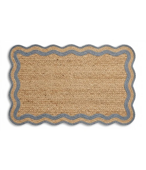 Rugs Town Scallop Jute Tan Anderson 2ft. x 3ft. Rect. Rug
