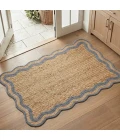 Rugs Town Scallop Jute Tan Anderson 2ft. x 3ft. Rect. Rug