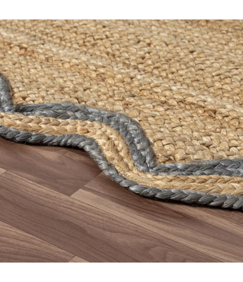Rugs Town Scallop Jute Tan Anderson 2ft. x 3ft. Rect. Rug