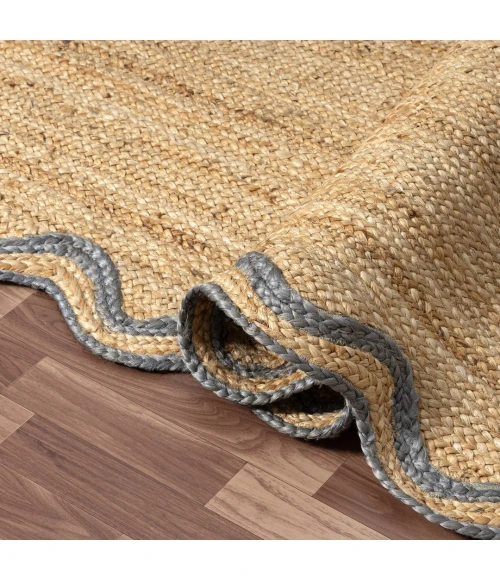 Rugs Town Scallop Jute Tan Anderson 2ft. x 3ft. Rect. Rug