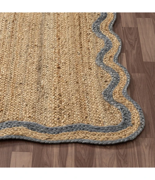Rugs Town Scallop Jute Tan Anderson 2ft. x 3ft. Rect. Rug